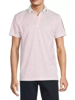 Поло с монограммой J.Lindeberg, цвет Pink White