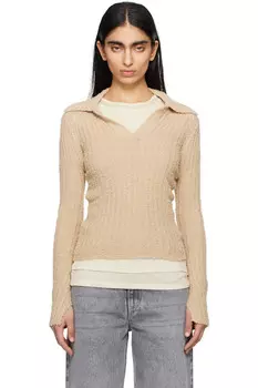 Поло с открытой планкой Mfpen, цвет oatmeal snug