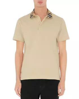 Поло с отложным воротником Burberry, слоновая кость/кремовый