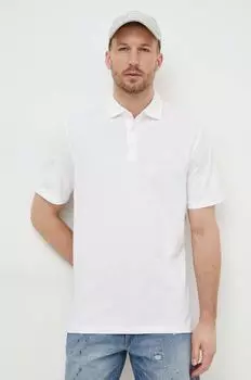 Поло с оттенком льна Polo Ralph Lauren, белый