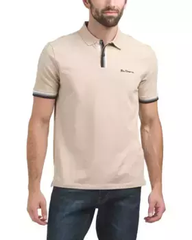 Поло с планкой Ben Sherman, белый/черный