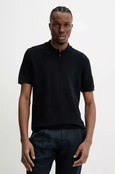 Поло с поло из льняной смеси A.P.C., темно-синий