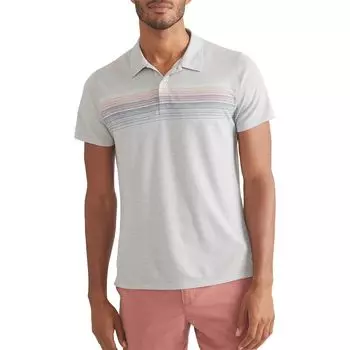 Поло с полосками на груди Marine Layer, цвет high rise