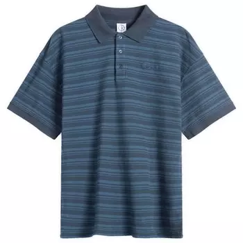 Поло с полосками в стиле серф Polar Skate Co., синий