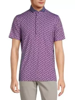 Поло с принтом Monkey Lane Greyson, цвет Windflower