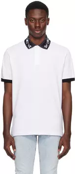 Поло с принтом Versace Jeans Couture, белый