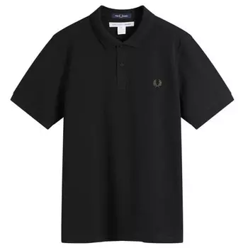 Поло с принтом X fred perry на спине Comme Des Garons Shirt, черный