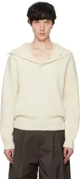 Поло с пуговицами на шее белого цвета AMOMENTO