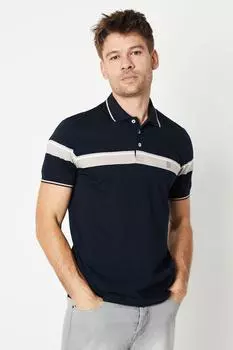 Поло с размещением на груди Burton, темно-синий