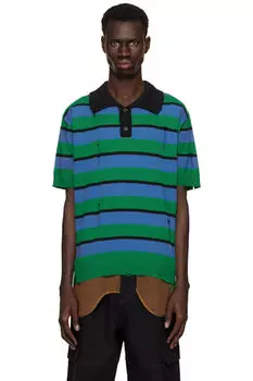Поло с разноцветными поврежденными полосками Andersson Bell