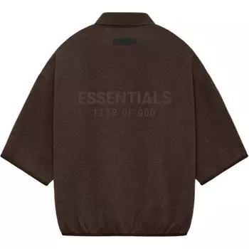 Поло с рукавом 3/4 от Core Collection Fear Of God Essentials, цвет Chestnut/Heather Wood