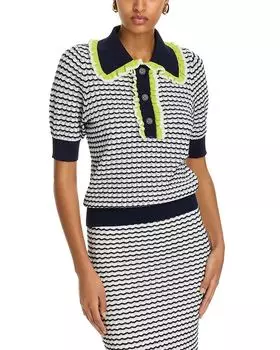 Поло с рюшами Essentiel Antwerp, синий