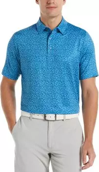 Поло с шевронным принтом торговой марки Shape Shifter Callaway, цвет Vallarta Blue