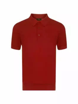 Поло с узором Brioni, бордовый