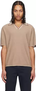 Поло с воротником Harvey Jonny Taupe rag & bone