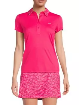 Поло с воротником и принтом Cara J.Lindeberg, цвет Azalea