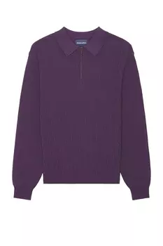 Поло с застежкой-молнией в виде косички Thisisneverthat, фиолетовый