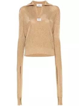 Поло с завязками Coperni, золотой