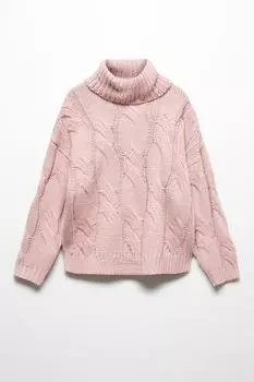 Поло Sacher с узором «восьмерка» Mango, розовый