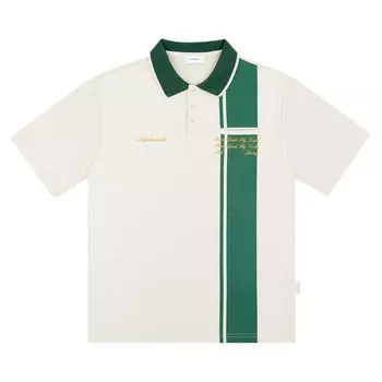 Поло Saintwoods x The Webster Knit Polo 'White/Green', белый