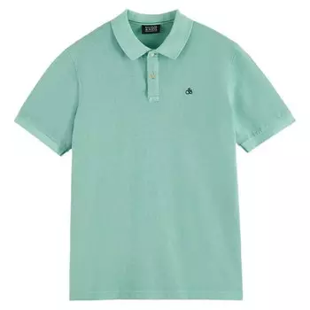 Поло Scotch & Soda Garment, зеленый