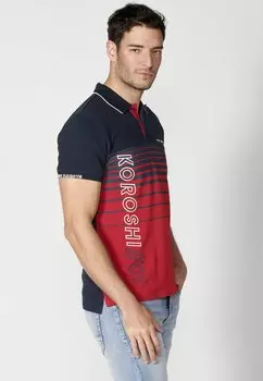 Поло Short Sleeve Koroshi, темно-синий