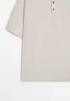 Поло Short Sleeve Massimo Dutti, бежевый