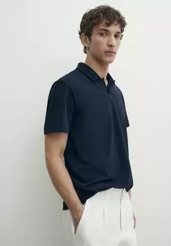 Поло Short Sleeve Massimo Dutti, синий