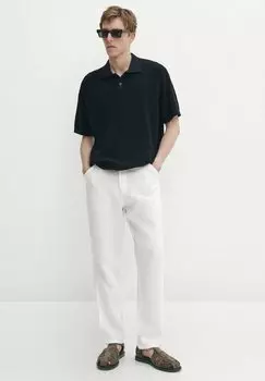 Поло Short Sleeve Massimo Dutti, темно-синий