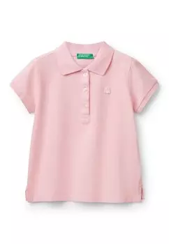 Поло SHORT SLEEVE United Colors of Benetton, фуксия