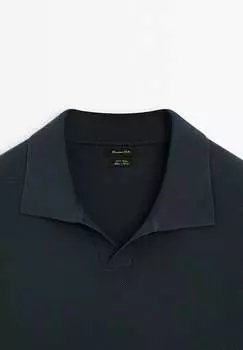 Поло Short Sleeves Massimo Dutti, темно-синий