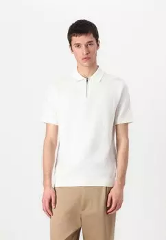 Поло SLHCRAN STRUCTURE HALF ZIP Selected Homme, слоновая кость