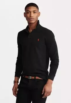 Поло SLIM LONG SLEEVE Polo Ralph Lauren, черный