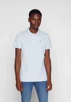 Поло Slim Placket Tommy Jeans, цвет breezy blue