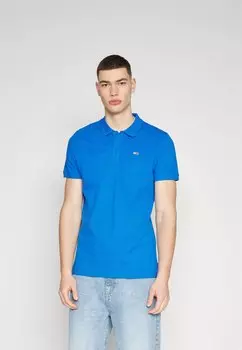Поло Slim Placket Tommy Jeans, цвет persian blue