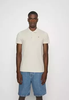 Поло SLIM PLACKET Tommy Jeans, каменно-бежевый