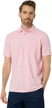 Поло Southern Tide Brrr°eeze Millwood Stipe Performance Polo, цвет Flamingo Pink