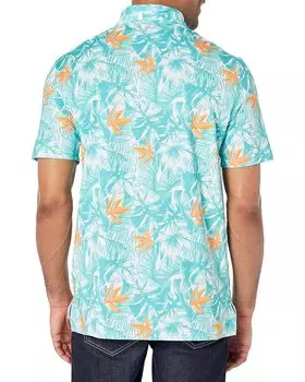 Поло Southern Tide Driver Monstera Palm Print Polo, цвет Cloud White