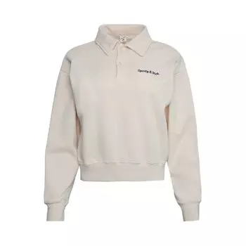 Поло Sporty &amp; Rich Classic Logo Embroidered Polo 'Cream', белый