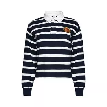 Поло Sporty & Rich NY Crest Rugby Polo 'Navy/White', белый