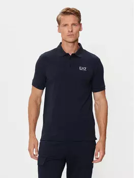 Поло стандартного кроя Ea7 Emporio Armani, синий