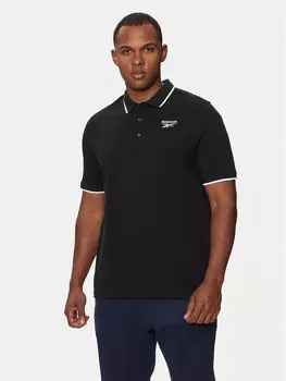 Поло стандартного кроя Reebok, черный