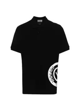 Поло стандартного кроя Versace Jeans Couture, черный