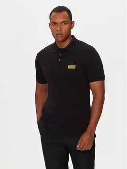 Поло стандартного кроя Versace Jeans Couture, черный