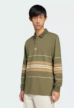 Поло STRIPED Adidas Originals, цвет Olive Strata