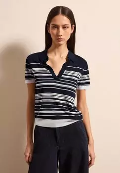 Поло STRIPED Stefanel, белый