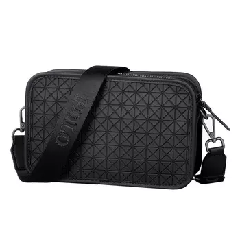 POLO Сумка через плечо из текстиля и искусственной кожи, средняя, унисекс, черная