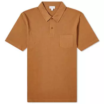 Поло Sunspel Riviera, цвет Dark Camel
