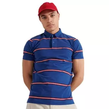 Поло Superdry Academy Stripe, синий