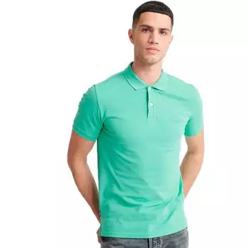 Поло Superdry Classic Micro Lite Piqu, зеленый